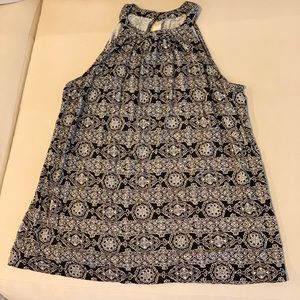 Ann Taylor LOFT mock neck soft flowy top XSP 2 4 6